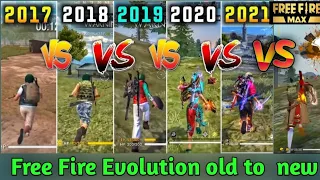 Evolution Of Free Fire | Free Fire 2017 vs 2022 All Changes | #viral #youtubevideo