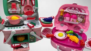 23 minutes Satisfying with Unboxing Hello Kitty Mobile Kitchen and Kitchen Basket (2 Sets) ASMR