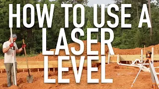 How to use a Johnson Rotary Laser Level | Building Tips for DIY SEPTIC & Foundation leveling
