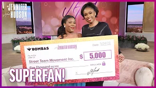 Jennifer Hudson Surprises Superfan Who Helps Unhoused People with $5,000!