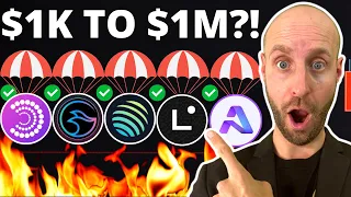 5 MUST-FARM Crypto Airdrops To TURN $1K INTO $1MILLION?! (HUGE POTENTIAL)