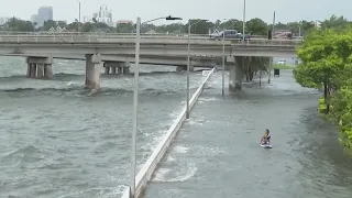 Hurricane Idalia storm surge floods downtown Tampa