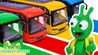 Wheels on the Bus Buckle Up Song 🚌🎶 | Pea Pea Nursery Rhymes & Kids Songs - Fun Sing Along Songs