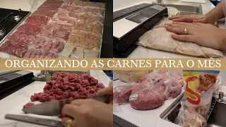 COMPRA DE CARNES PARA O MES | como organizo e quanto eu gasto com as carnes do mês aqui em casa.