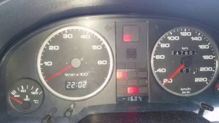 Cold start (pornire la rece) 1.9 TDI Audi 80 1Z -16.5 celsius (2.3 fahrenheit).