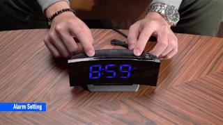 Mpow 5'' LED Display Projection Alarm Clock with FM Radio