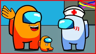 CUP SONG NURSE GIRL WITH BABY FUNNY MOMENTS 😂  (Among us animation )