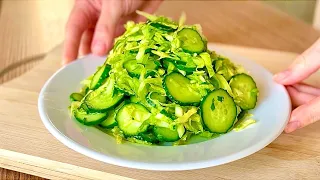 Eat this cucumber salad every day for dinner and you will lose belly fat!🔥