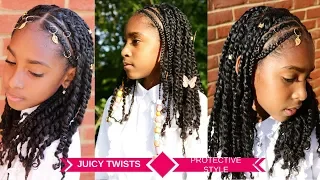 KIDS HAIRSTYLES FOR GIRLS | PROTECTIVE TWISTS & BRAIDS TUTORIAL