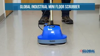 Global Industrial™ Mini Floor Scrubber with Floor Pads