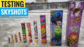 10 Different types of skyshots testing 2019/Crackers testing 2019/Diwali stash testing 2019