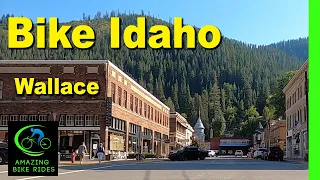 30 Minute Virtual Bike Ride | Wallace Idaho | Coeur d’Alene Trail | Cycling Workout | Travel Video