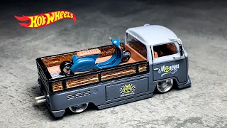 Volks Wagen T2 pickup wooden bed Hot wheels custom