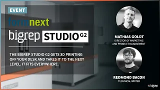 Why BigRep STUDIO G2? | Formnext 2022