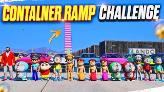 Container Ramp Challange In GTA5 With Shinchan,Doraemon 🥳#rampageboy #gta5 #bommalu #shinchan