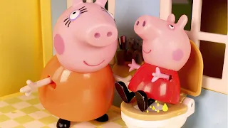 Peppa se hace pis en la cama  💗 Dibujos animados para niños