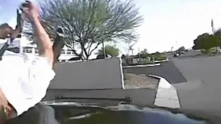 Police Car Rams Armed Suspect In Arizona