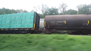 2 trains passing each other in Bridgewater,PA