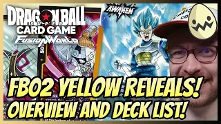 Dragon Ball Super Fusion World: Set 2 FB02 Yellow Reveals, Overview and Deck List!