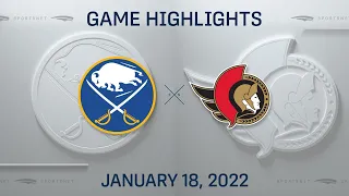 NHL Highlights | Sabres vs. Senators - Jan. 18, 2022