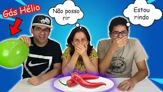 QUEM RIR COM GÁS HÉLIO COME A COMIDA DO PRATO! - Desafio