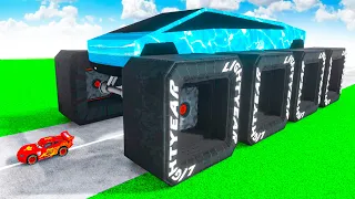 Tesla Cybertruck Transforming to GIANT WATER BTR BIGFOOT TESLA CYBERTRUCK in Teardown!