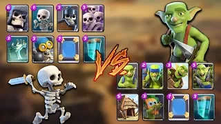 Goblins vs Skeletons Clash Royale Challenge | Epic Battle