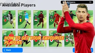 How to get Your Favourite Players in Feature Pack in pes2020mobile ||Bug trick