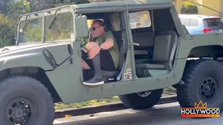 Arnold Schwarzenegger Drives HUMVEE after 150K Training Session
