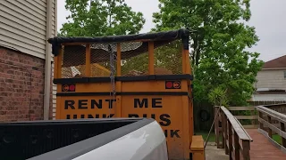 Picking up a 21 yard Dumpster Rental on Wheels in Algiers, La