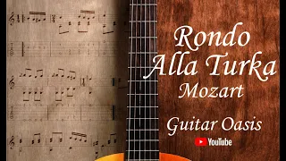 Rondo Alla Turka (Turkish March) - Mozart (Solo + Guitar tab + Tutorial)