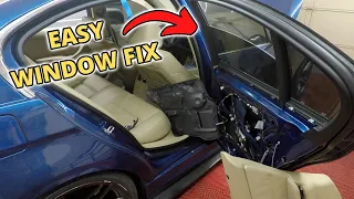 EASY FIX ! Window crunching, not rolling down or working? BMW E90 Window Regulator fix