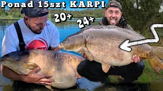 Mega zasiadka / Ponad 15 Karpi ! 2x20+ ! / Łowisko Krążno - Vlog27