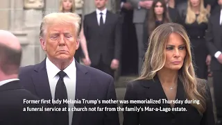 Trump joins wife Melania at her mother's funeral at church near Mar-a-Lago