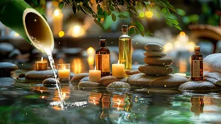 Relaxing music for stress relief 🌿Relaxing piano, bamboo fountain, spa