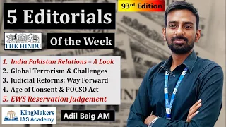 5 Editorials of the Week 93 | 13/11/22 | UPSC | The Hindu | Adil Baig | KingMakers IAS Academy