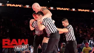 Big Show struggles to leave the arena after his Steel Cage Match: Raw Fallout, Sept. 4, 2017