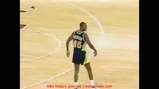 Pacers' Chuck Person kicks ball into crowd - ejected vs Bulls (1991)