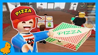 Playmobil Familie Vogel: Julian arbeitet 24H in einer Pizzeria! (Roblox)