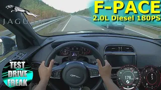 2020 Jaguar F-PACE 20d AWD 180 PS TOP SPEED AUTOBAHN DRIVE POV