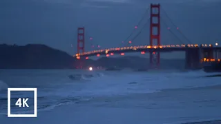 Morning Ocean Wave Sounds at Baker Beach, San Francisco, California for Sleep and Study | ASMR