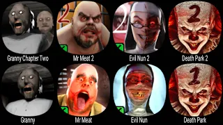 Granny Chapter Two, Mr Meat 2, Evil Nun 2, Death Park 2, Granny, Mr Meat, Evil Nun, Death Park