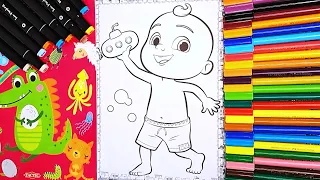 CoComelon| 6| Coloring Books for Kids| Row Row Row  Your Boat| Nursery Rhymes|  Cartoon Drawings