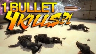 CS:GO 1 BULLET,4 KILLS!!!!  1 ПУЛЯ 4 КИЛА