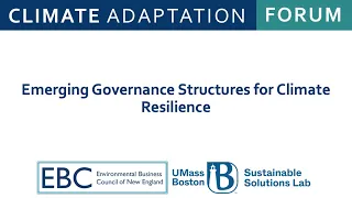 Emerging Governance Structures for Climate Resilience