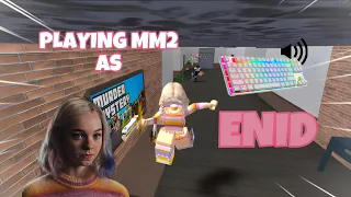 ENID DESTROYS TEAMERS IN MM2 + GAMEPLAY (KEYBOARD ASMR)