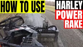 How to use the controls on a harley rake Tri-County  Excavating 'Dirt Boss'