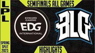 EDG vs BLG Highlights ALL GAMES | LPL Playoffs Spring 2023 Semifinal | Edward Gaming vs Bilibili Gam