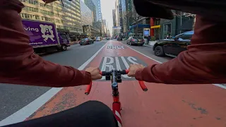 FIXED GEAR | POV RIDING IN TRAFFIC OF NYC PART 1