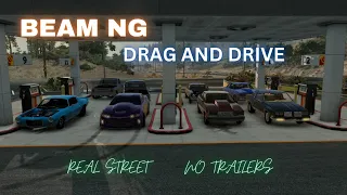 BEAM NG DRAG RACING- REAL STREET DRAG AND DRIVE -BeamNG DRIVE /CRASHBOSSTV